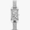 Mini Empire Pavé Silver-Tone Bangle Watch