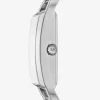 Mini Empire Pavé Silver-Tone Bangle Watch