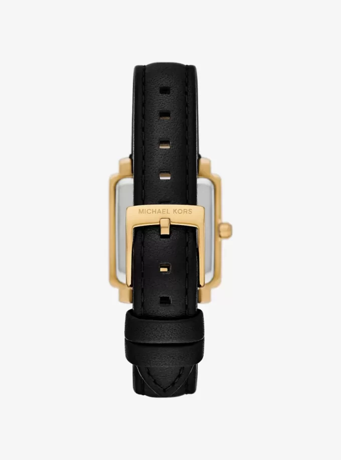 Mini Gwynn Gold-Tone and Leather Watch