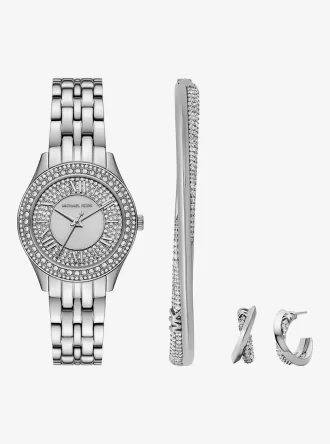Mini Harlowe Pavé Gold-Tone Watch and Jewelry Set