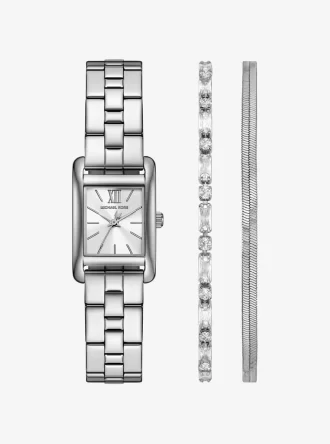 Mini Monroe Silver-Tone Watch and Jewelry Gift Set
