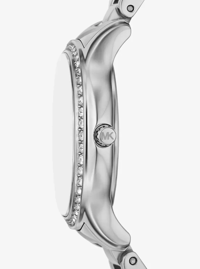 Mini Sage Pavé Silver-Tone Watch Mini Sage Pavé Silver-Tone Watch