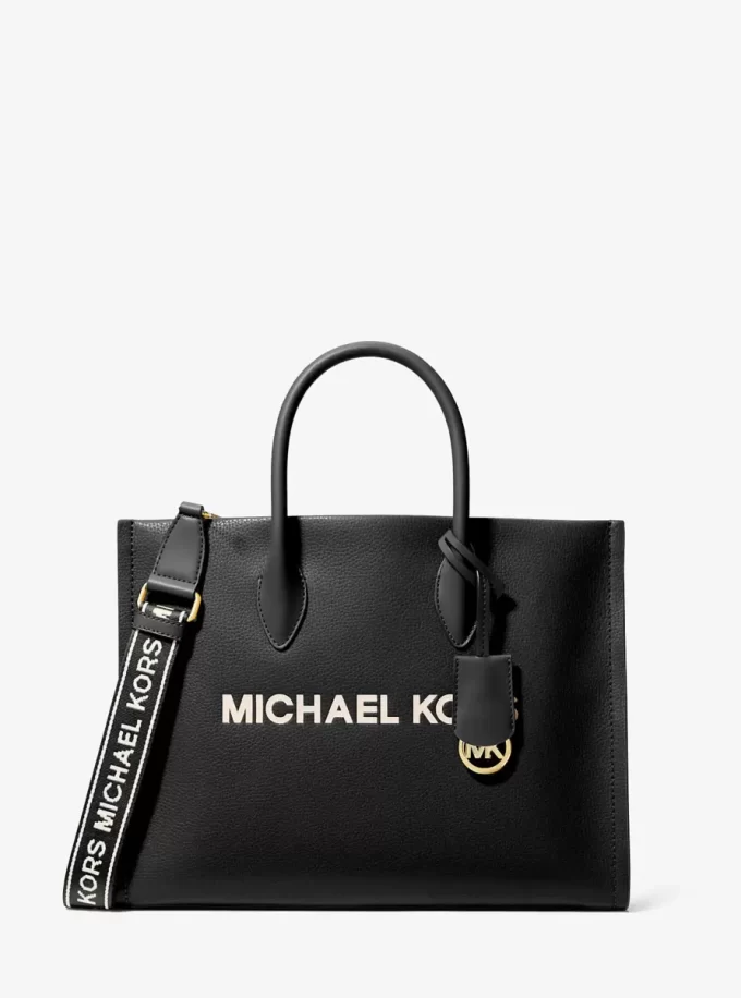 Mirella Medium Pebbled Leather Tote Bag