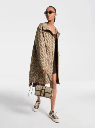 MK2000 Logo Jacquard Oversized Parka