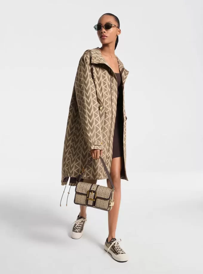 MK2000 Logo Jacquard Oversized Parka