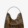 Nayla Medium Leopard Print Calf Hair Shoulder Bag