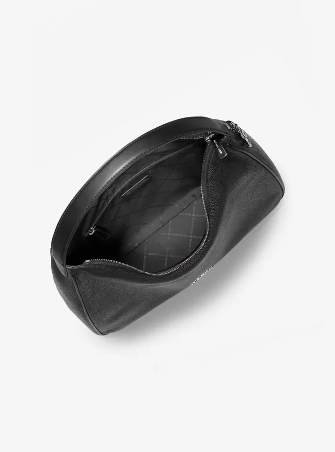 Nayla Medium Pebbled Leather Hobo Shoulder Bag