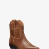 Noemie Distressed Leather Boot