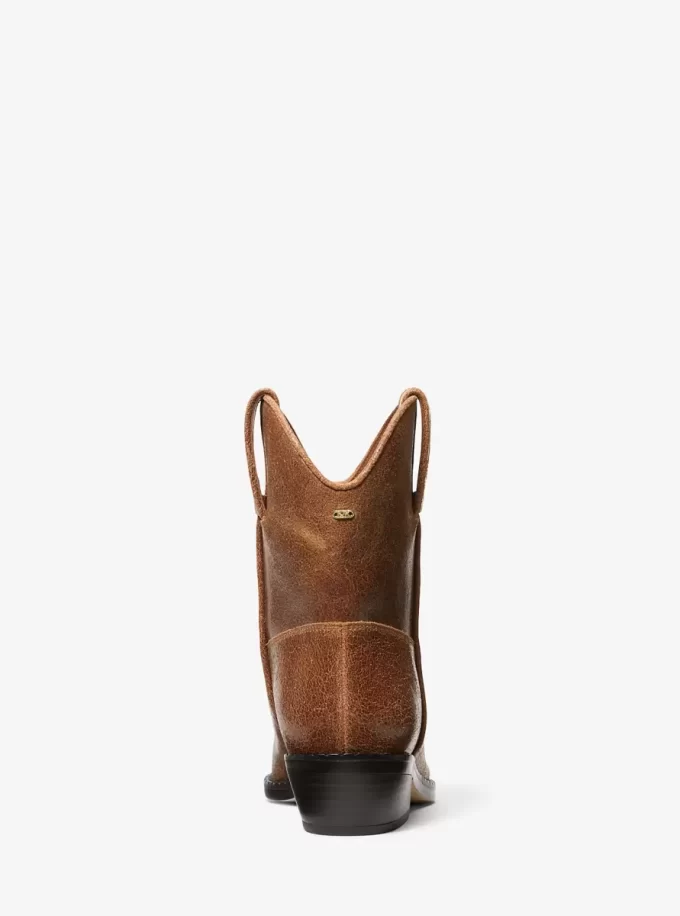 Noemie Distressed Leather Boot