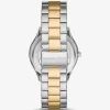 Oversized Aspyn Two-Tone Watch and Leather Card Case Gift Set