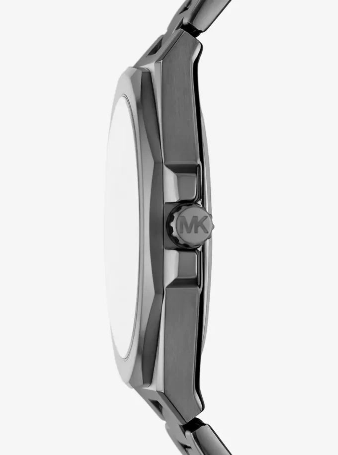 Oversized Callum Gunmetal-Tone Watch and Jewelry Gift Set