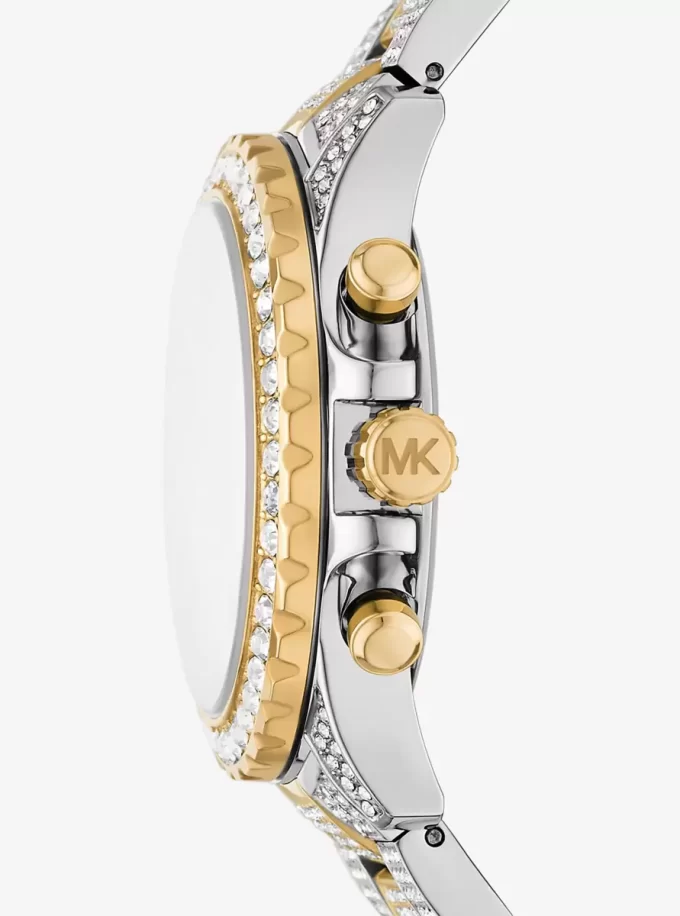 Oversized Everest Pavé Two-Tone Watch