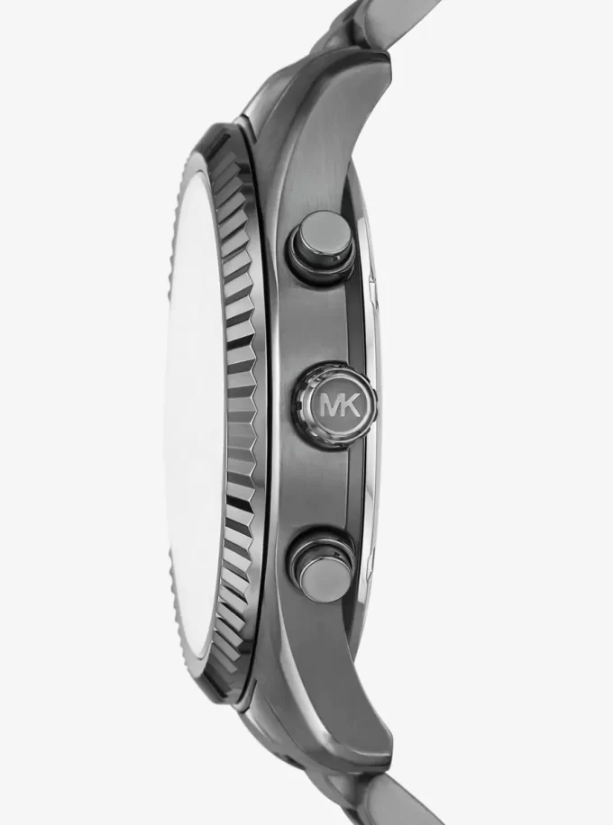 Oversized Lexington Gunmetal Watch and Bracelet Gift Set