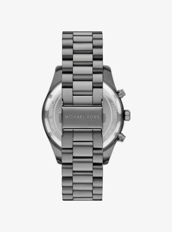 Oversized Lexington Gunmetal Watch and Bracelet Gift Set