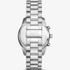 Oversized Lexington Silver-Tone Watch and Crocodile-Embossed Leather Card Case Gift Set