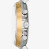 Oversized Maren Silver-Tone and Crocodile Embossed Leather Watch