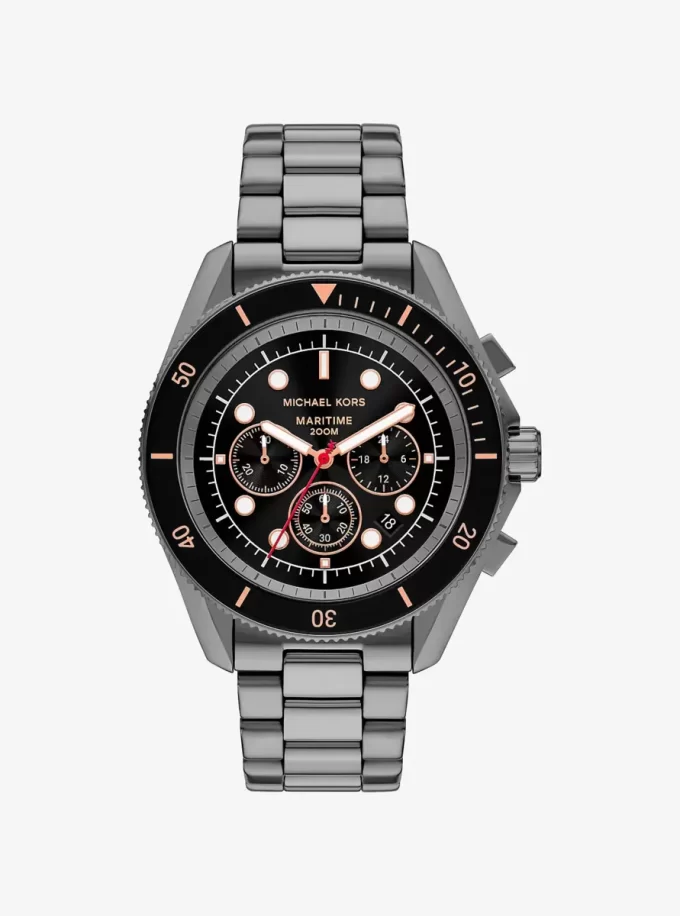 Oversized Maritime Gunmetal Watch