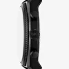 Oversized Panorama Black-Tone and Crocodile Embossed Leather Watch