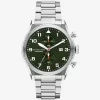 Oversized Panorama Silver-Tone Watch