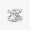 Oversized Precious Metal-Plated Brass Curb-Link Cuff