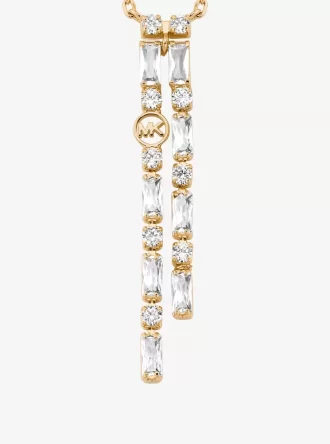 Pavé Baguette Drop Necklace