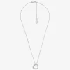 Pavé Heart Curb-Link Necklace