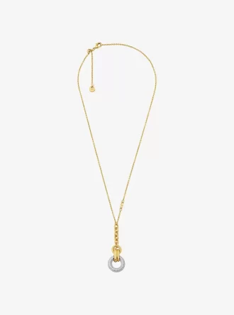 Pavé Interlocking Pendant Necklace