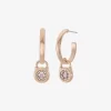 Pavé Lock Hoop Earrings