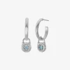Pavé Lock Hoop Earrings
