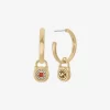 Pavé Lock Hoop Earrings