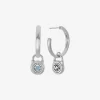 Pavé Lock Hoop Earrings