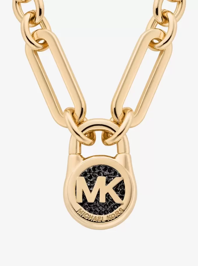 Pavé Lock Necklace