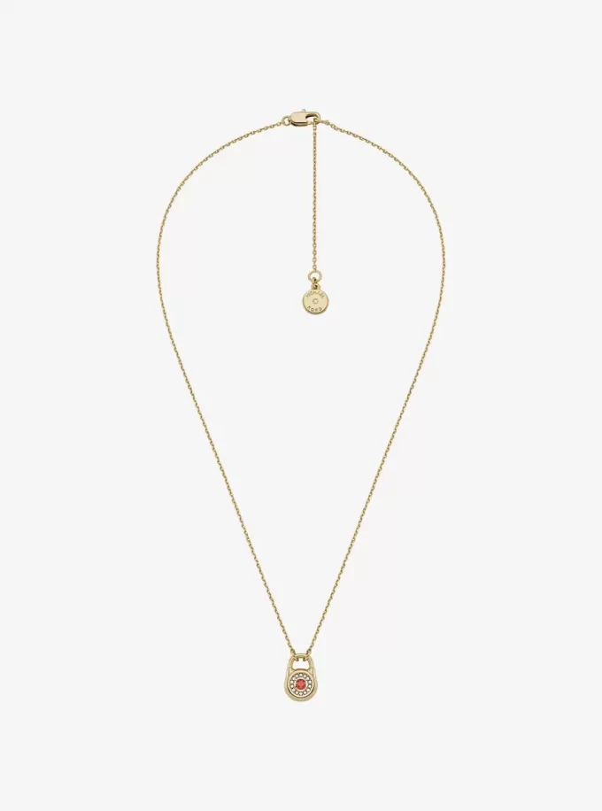 Pavé Lock Necklace