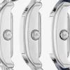 Petite Monroe Silver-Tone and Crocodile-Embossed Leather Watch Strap Set
