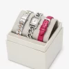 Petite Monroe Two-Tone and Crocodile-Embossed Leather Watch Strap Set