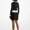 Pleated Stretch Knit Skirt