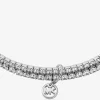 Precious Metal-Plated Brass Double Wrap Tennis Bracelet