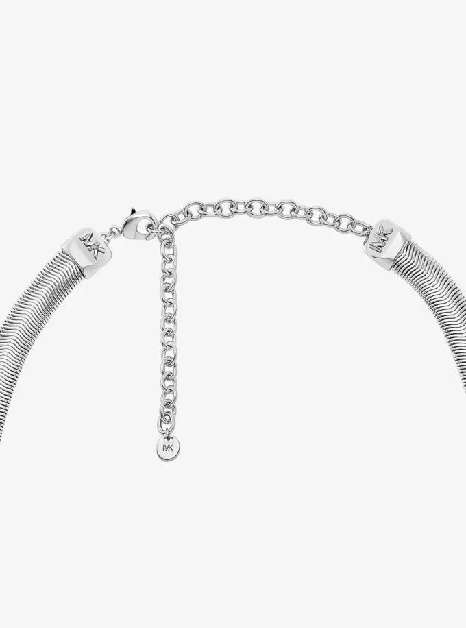 Precious Metal-Plated Brass Snake Chain Necklace Precious Metal-Plated Brass Snake Chain Necklace