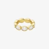 Precious Metal-Plated Cubic Zirconia Tennis Ring