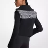 Quilted Graphic Logo and Knit Jacket
