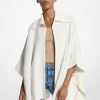 Reversible Logo Cotton Blend Zip-Up Poncho