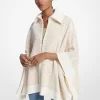 Reversible Logo Cotton Blend Zip-Up Poncho