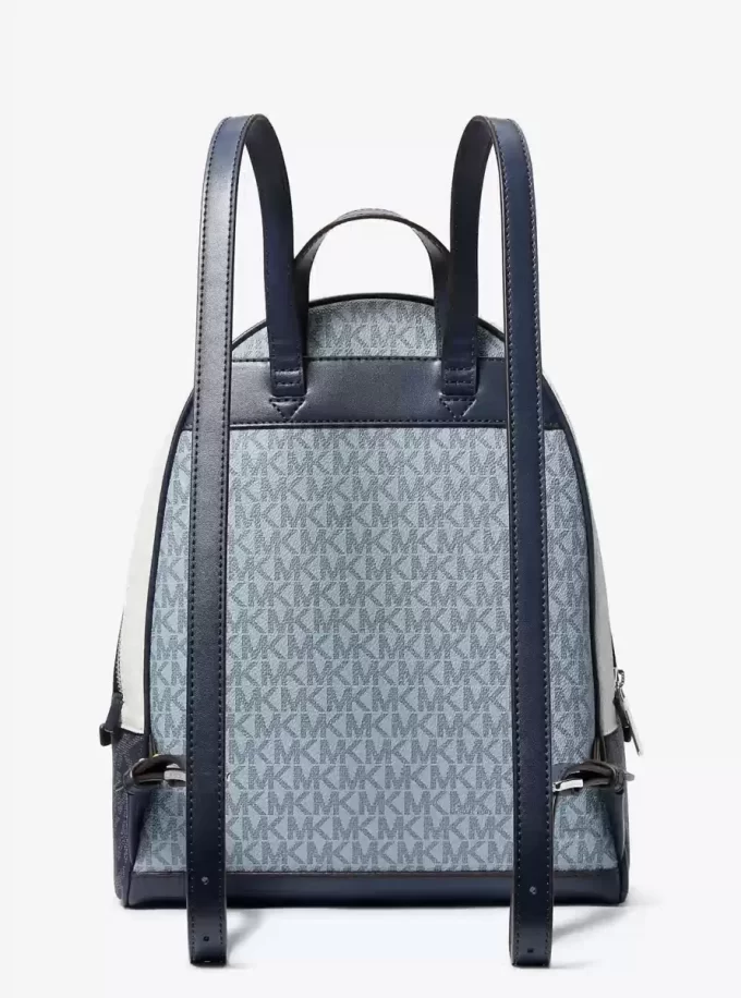 Rhea Medium Color-Block Signature Logo Backpack