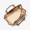 Romee Large Signature Logo and Leather Tote Bag