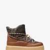 Romey Mixed-Media Lace-Up Boot