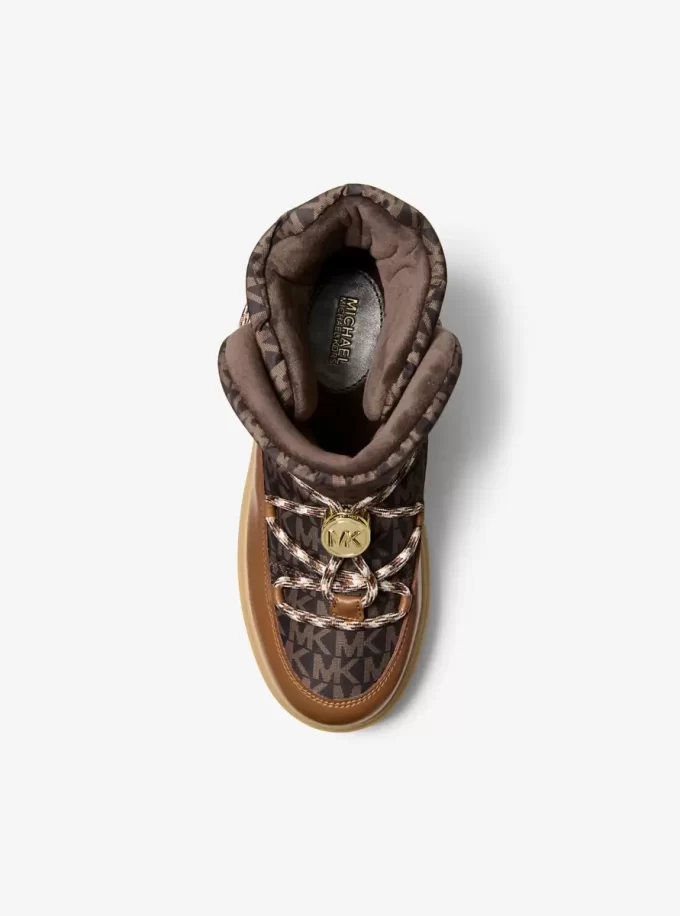 Romey Mixed-Media Lace-Up Boot