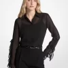 Ruffled Georgette Blouse
