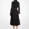 Ruffled Georgette Midi Dress