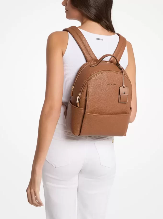 Sable Medium Pebbled Leather Backpack Sable Medium Pebbled Leather Backpack