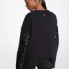 Sequined Cotton Blend Sweater